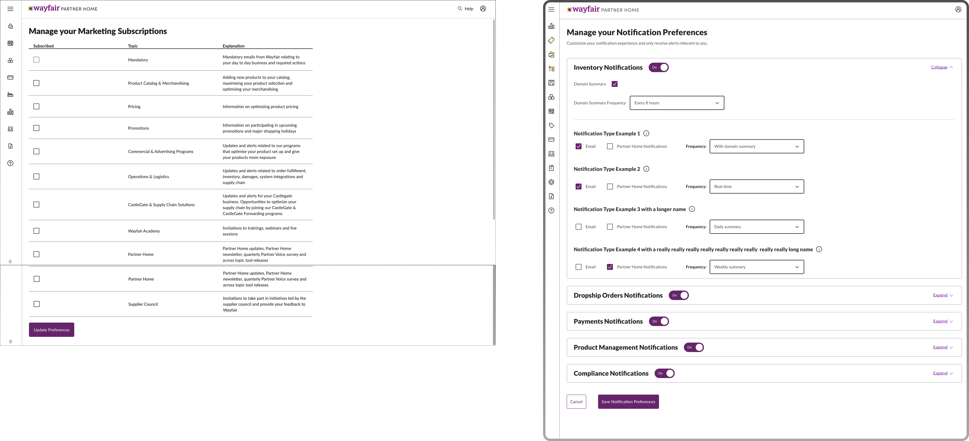 Notification Preferences solution preview