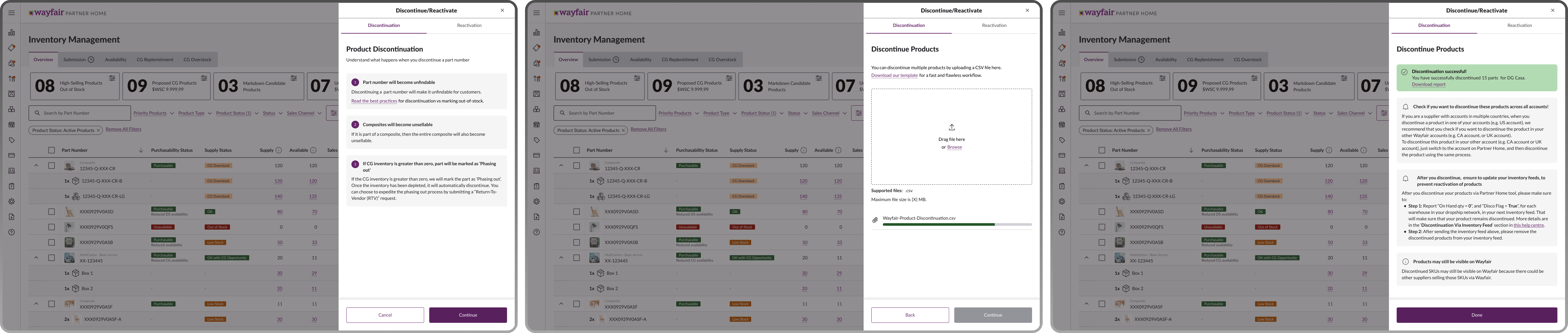 Product Discontinuation solution preview